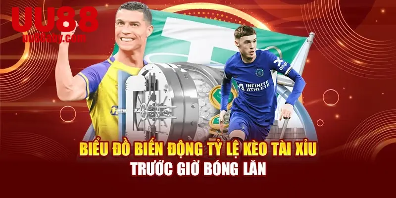 Biểu đồ biến động tỷ lệ kèo tài xỉu trước giờ bóng lăn