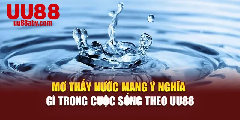 Mơ Thấy Nước Mang Ý Nghĩa Gì Trong Cuộc Sống Theo UU88